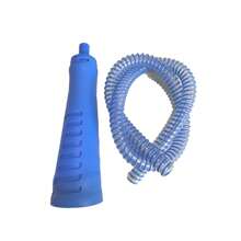 Kit de nettoyage pour évacuation de sèche-linge, accessoire d'aspirateur pour évacuation de sèche-linge, ramoneur de peluches et tuyau d'aspiration pour évacuation de sèche-linge (bleu clair)