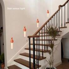 GOOD RGB Motion Sensor Night Light, Rechargeable Atmosphere Lamp, Battery Powered LED Portable Wall Sconce For Party Indoor Decoration - Multicolor - View 4