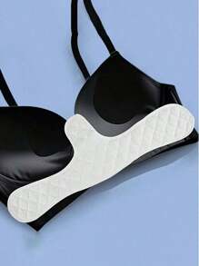 2 Pieces Of Elegant Special Series Sweat-Absorbing Leak-Proof Pads, Specially Designed For Women's Sports Bras - Washable, Reusable Moisture-Wicking Underwear Pads, Hand Wash Or Dry Clean Only, Plain-Coloured Chest Support Accessories, Sports Bra Pads, Invisible Design, Made Of Soft Fabric.