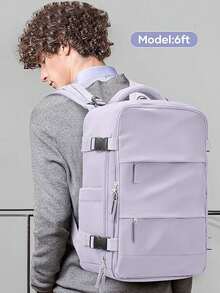 Balo du lịch Ryanair, Túi xách tay 40x20x25, Có thể mở rộng, Túi xách tay dưới ghế, Túi hàng không, Balo du lịch nữ, Balo thường ngày được chứng nhận hàng không, Balo hành lý ngoài trời Túi công tác cuối tuần có đầu ra USB Balo du lịch chống thấm nước cho nam - màu đen - Xem 10