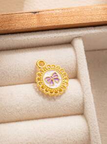 10 Stück Zink-Legierungs-Anhänger mit Sonnenblume und Schleife, geeignet für DIY Halsketten, Armbänder, Ohrringe, Schlüsselanhänger Schmuckherstellung