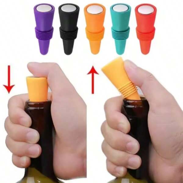 1-teiliges Silikon-Tappo de Bottiglia di Vino e Bevanda-Set. Ein Prova di Perdite Bottiglie di Champagne Sigillante Tappi di Vino Tappo di Sughero Saver Riutilizzabile