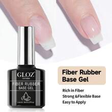 GLOZ Fiber Rubber Base Gel Nail Strengthener Nail Polish Repair Nail Growth Treatment For Thin And Damaged Nails Gifts For Women