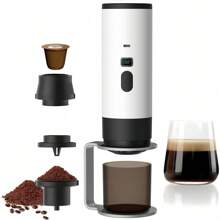 NEW Portable 2-In-1 Wireless Coffee Machine USB-C, With Heating And Digital Battery Display, Suitable For Travel, Car, Office, Outdoor Camping Back To School