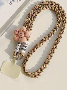 1 pieza Correa de cordón desmontable de 8 mm 3 en 1, correa para decoración DIY del teléfono, correa antideslizante para el hombro para actividades al aire libre, arnés, correa para la muñeca con almohadilla espaciadora, regalos para la madre, la familia, los amigos, el cumpleaños, el día festivo, el Charm del teléfono, la cadena del teléfono