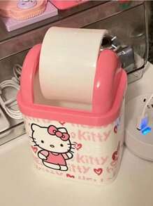 Sanrio Sanrio 1 buc - Coș de gunoi de birou Hello Kitty, Coș de gunoi auto, Accesorii de decorare interioară auto, Coș de gunoi de birou, Colector de gunoi pentru măsuță de cafea mică, Decorațiuni interioare, Lucruri mărunte, Accesorii auto, Esențiale auto, Accesorii auto pentru femei, Stitch, Esențiale festival, Toamnă, Ziua Recunoștinței, Halloween, Crăciun, Carnaval, Recuzită de Halloween, Petrecere de Halloween, Ziua Națională, Toamnă