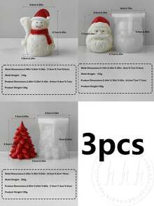 使用扫帚、雪人、硅胶蜡烛模具、自制圣诞雪人工艺品、树脂石膏模具、DIY制作工艺品和蜡烛以及家居装饰 - 白色 - 查看 13