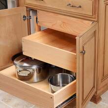Pull Out Drawers For Cabinets, 23''W*21''D*19''H Soft Close Slide Out Wood Shelves Storage Organizer For Kitchen, 3-Tier, Finished, Heavy-Duty, Bottom Assembly - Mustard Yellow - View 5