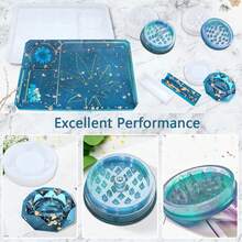 5 PCS Silicone Molds For Epoxy Resin, Large Rolling Tray Mold And Grinder Mold For Grind And Storage, DIY Resin Casting Crafts Gifts For Friends And Family