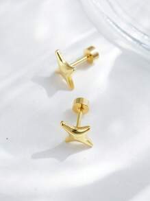Mazuer 1 par de pendientes de acero inoxidable con diseño vintage estilo perla estrella chapados en oro de 18K, joyería para mujer, regalo para el Día de la Madre, joyería occidental Y2K para playa, fiesta, viajes diarios y vacaciones