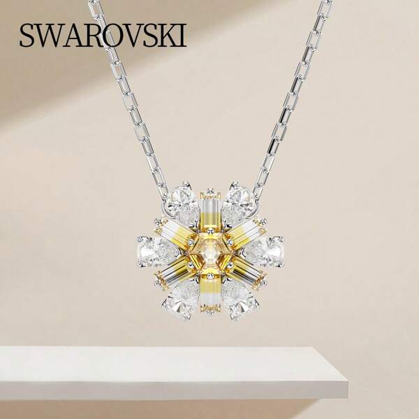 Swarovski Collar Swarovski IDYLLIA con girasol brillante para mujer, regalo de cumpleaños 5679939