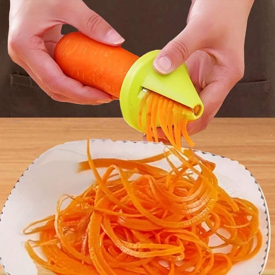 1pc Multi-Functional Vegetable Peeler & Grater - Creative Cone-Shaped Design,Plastic, Ergonomic, Durable - For Thin Strips, Carrots, Cucumbers & More