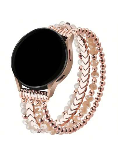 1pc Women's Girl's Bohemia Beaded Watch Bracelet Compatible With Apple Watch Band Series 10 9 8 7 6 5 4 3 2 1 38mm 40mm 41mm 42mm 44mm 45mm 46mm 49mm Ultra 3/2/1 SE Wristband Replacement For Watch Strap,Best Present To Girlfriend,Friend And Family For Valentine's Day,Birthday And Mother's Day