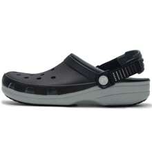 Crocs Chanclas/sandalias unisex cómodas, ligeras y casuales para uso diario, viajes y deportes, con estampado clásico de leopardo, modelo 211287-001