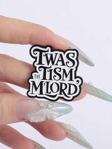 1pc English Slogan Pin Brooch, Clothing/Backpack Decorative Accessory Badge, Suitable For Men And Women Daily Wear - Letter - View 10