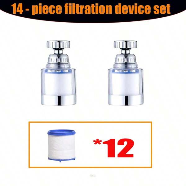 14pcs/Set Faucet Water Filter, Tap Water Filter, Best-Selling UK Faucet Water Filter, Universal Faucet Water Filter, Anti-Splashing Faucet Filter, Home Kitchen Bathroom Shower Faucet Filter, Universal Connector, Includes M22 M Adapter And Gaskets