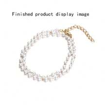 Cadena versátil de moda con perlas encriptadas, accesorio para pulsera, collar y clavícula, se vende por metros