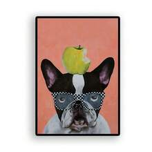 1/3 piezas Póster de pintura en lienzo con ilustración de animales de moda como gato, perro, conejo, elefante, arte de pared divertido y lindo para decoración del hogar en la sala de estar