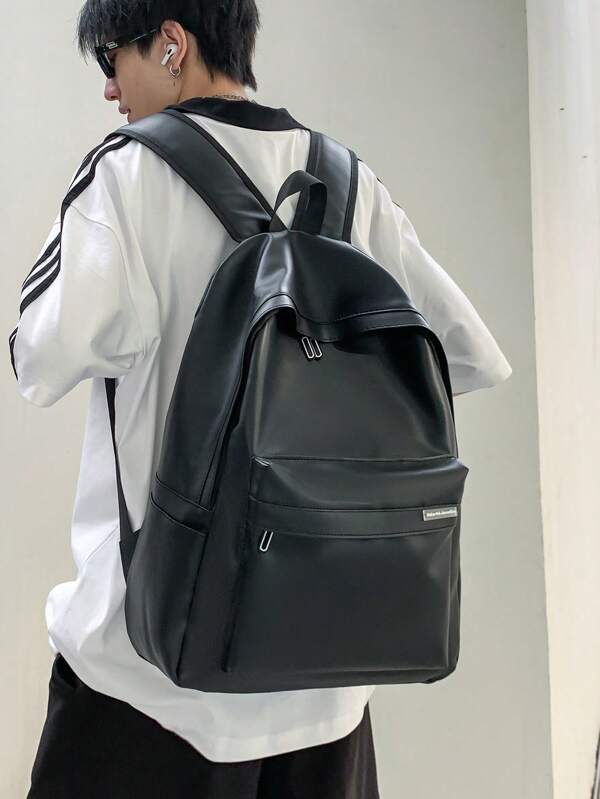 Nova Mochila Unissex Multifuncional de PU, Mochila para Escola/Campus Universitário, Estilo Universitário