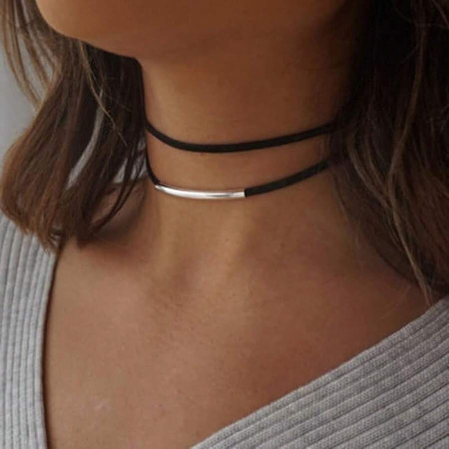 Black Collar Necklace Velvet Choker Fashion Punk Jewelry Women