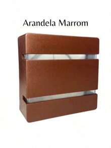 Kit 3 Arandelas 2 Frisos Facho - Luminária Decorativa Interna e Externa para Jardim, Muro, Piscina e Corredor - Cores Marrom, Preto ou Branco - Marrom - Visão 2