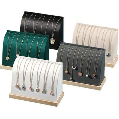 1个拱形木质项链展示架，珠宝吊坠串珠展示架，适用于橱窗、柜台、女性收纳整理架、旅行必备品、返校宿舍收纳、秋季装饰、房间装饰