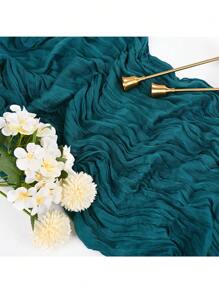 1 Stück Käsetuch Tischläufer mit transparentem Gaze-Land-Stil Tischdecke ist geeignet für Hochzeit, Braut, Baby-Dusche, Geburtstagsparty, Picknick Tischdekoration