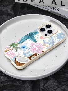 1 Stück personalisierter, individualisierter Handy-Hülle aus weißem Kunstleder mit sommerlichem Zitronen-Bogen-Design für iPhone11 bis iPhone16/16pro/16plus/16promax, geeignet als Geschenk für Freunde, Freundinnen, mit Familie, Paar, Freunde, Haustier, Kinder Namen
