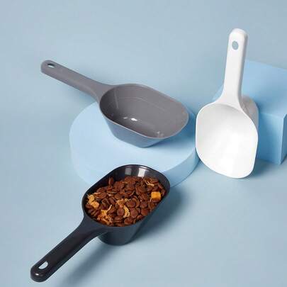 PETSIN 符合人体工程学的宠物食品勺 - 深勺设计，适用于猫狗食品，耐用的动物食品量杯，适用于多种宠物