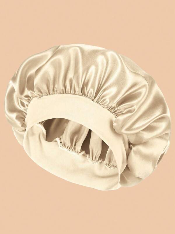 1 peça chapéu turbante de cetim liso feminino, adequado para uso diário