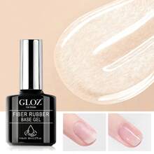 GLOZ Fiber Rubber Base Gel Nail Strengthener Nail Polish Repair Nail Growth Treatment For Thin And Damaged Nails Gifts For Women