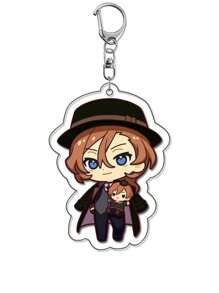 bandai Accesorio de anime Llavero acrílico de anime - Bungou Stray Dogs Lindo colgante de estilo Y2K de dibujos animados, adecuado para bolsos y llaves, regalo perfecto para fans, accesorios de cosplay, llavero de coche, bolso, mochila, pequeña joya, accesorios, regalos creativos, regalos de estudiante, accesorios de coche, colgante de bolso, accesorios escolares
