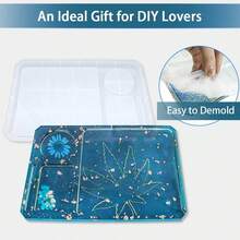 5 PCS Silicone Molds For Epoxy Resin, Large Rolling Tray Mold And Grinder Mold For Grind And Storage, DIY Resin Casting Crafts Gifts For Friends And Family