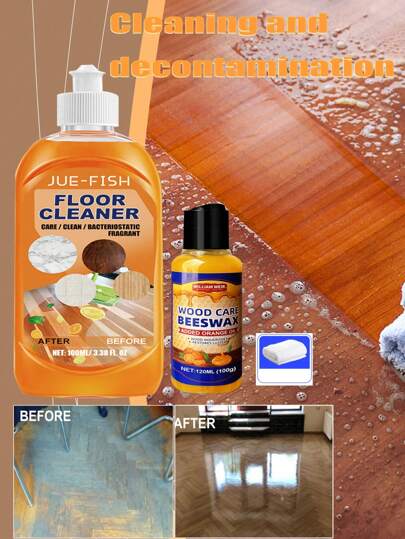 Limpador de pisos, removedor de manchas e desengordurante para pisos de madeira e azulejos - remove facilmente sujeira persistente, adequado para manutenção diária de pisos de madeira em salas de estar, quartos e cozinhas