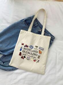 Conjunto de bolso de compras con estampado "Prefiero quedarme en Londres", bolso cosmético con cremallera informal, bolso de mano de mujer, bolsa de compras reutilizable, bolsa de compras plegable de gran capacidad y estilo bohemio sencillo, adecuado para trabajo, viaje, compras, mochila escolar, gran capacidad, portátil, adecuado para chicas, estudiantes universitarias, trabajadoras de cuello blanco, muy adecuado para trabajo, vuelta al cole, secundaria, bachillerato, universidad, vacaciones