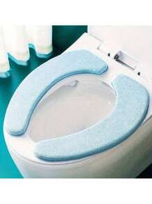 1 Pair Thick Toilet Seat Cover, Home Toilet Seat Cushion, Woolen Plush All Season Toilet Seat Pad, Waterproof Toilet Seat Cushion Bathroom Decor Fall Decor