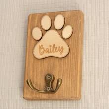 Personalised Dog Lead Holder, Wooden Dog Leash Hanger, Handmade Dog Sign, Leash Storage, Wood Sign