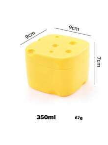 1 pieza Caja de almacenamiento de queso, Caja de embalaje de queso, Recipiente de almacenamiento para refrigerador, Caja de conservación cuadrada - Amarillo - Ver 8