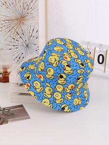 1pc Unisex Cute Printed Small Yellow Duck Reversible Bucket Hat, Suitable For Daily Outings And Gatherings - Little Yellow Duck - View 9