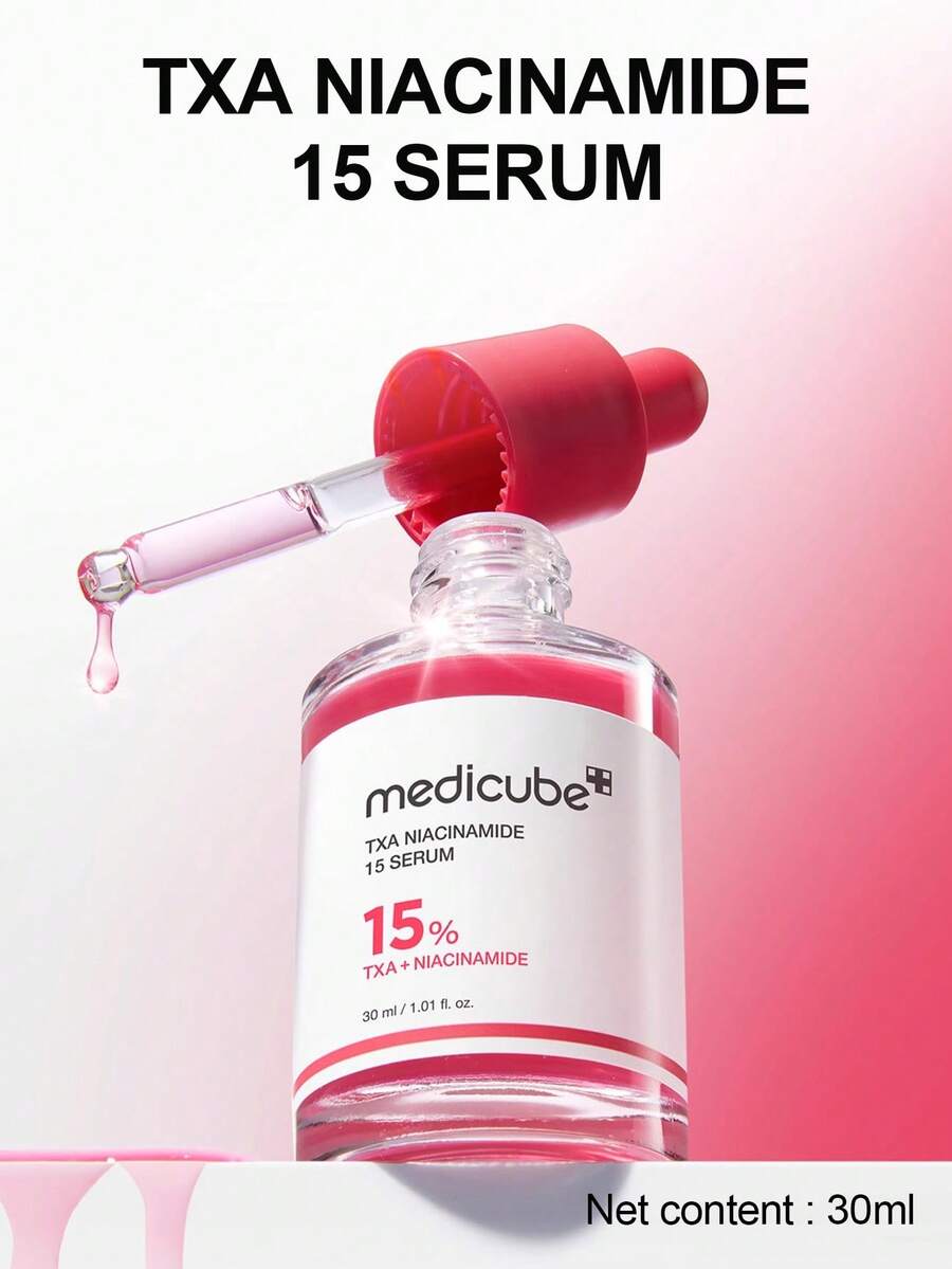 Medicube TXA+ 烟酰胺 15% 焕彩面部精华,用于局部护理 | 韩国多效合一日常护肤 | 肤色不均、肤质不均和保湿护理 | 高效酸渗透 5% 30ml - TXA+菸鹼醯胺15%精華 - 查看 1