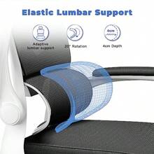 Sedia da ufficio ergonomica con porto Lombare adattativo a forma di C Poggiatesta regolabile cioli ribaltabili Poltrone ufficio a rete traspirante per scrivania casa bianco nero