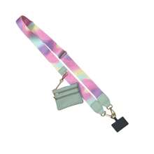 Clip And Go Strap For Phone With Wallet Crossbody Phone Strap, Wristlet Strap Adjustable Cell Phone Lanyard Phone Strap With Zippered Pouch Phone Chain Crossbody, Green