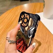 Fundas de Teléfono Anime One Punch para Hombre para iPhone 16, 15, 14, 13, 12, 11 Pro Max, X, XR, XS Max, 8, 7 Plus, con Parte Trasera Suave y Transparente para Protección Contra Caídas - Color mezclado 1 - Ver 3