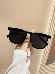 Set de 3 piezas/1 pieza Gafas de estilo bohemio retro cuadradas, estilo básico adecuado para deportes, pesca, vacaciones, viajes, conducción, calle, playa, , actividades al aire libre, golf, conduccción, festivales, salidas, senderismo, uso diario, fiestas, protección solar, elegantes complementos de moda para salidas familiares, vacaciones y días festivos
