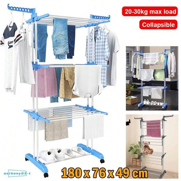 NetHong Séchoir à linge robuste 2025 et 4 niveaux pour usage intérieur