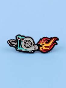 1PC Cartoon Enamel Pin Cute Snail Badge Suitable For Casual Decoration Of Backpacks And Hats