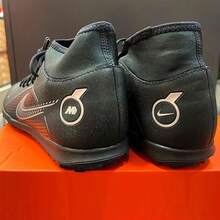 Nike Giày bóng đá nam mùa hè Giày thể thao SUPERFLY 8 TF mới, Giày đinh cỏ nhẹ thoáng khí - màu đen - Xem 9
