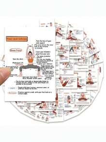 16/32pcs Yoga Style Guide Card Set, 2D, Yoga Basic Practice Cards, Boxed Yoga Poses, Stretching Teaching, Yoga Accessorieschool Supplies,Back To School
