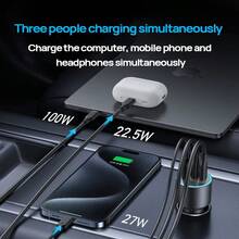 anker 充電器A2737 高效率滿電 小巧便攜 穩固充電 167.5W車用三口快充充電器 藍色 - 藍色 - 查看 2