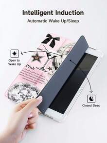 Ốp lưng gập Pink Girl Element với họa tiết nơ hình ngôi sao tương thích với iPad 10.2 inch (2021/2020, thế hệ thứ 9/8), Galaxy Tab A8 10.5 inch (2022) và Kindle Paperwhite thế hệ thứ 12 (2024). Có khe cắm bút và hỗ trợ chức năng tự động ngủ/thức, một chiếc ốp bảo vệ thời trang làm quà tặng sinh nhật. - Nhiều màu - Xem 4